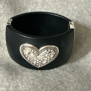 Brighton Black and Silver Heart Bracelet